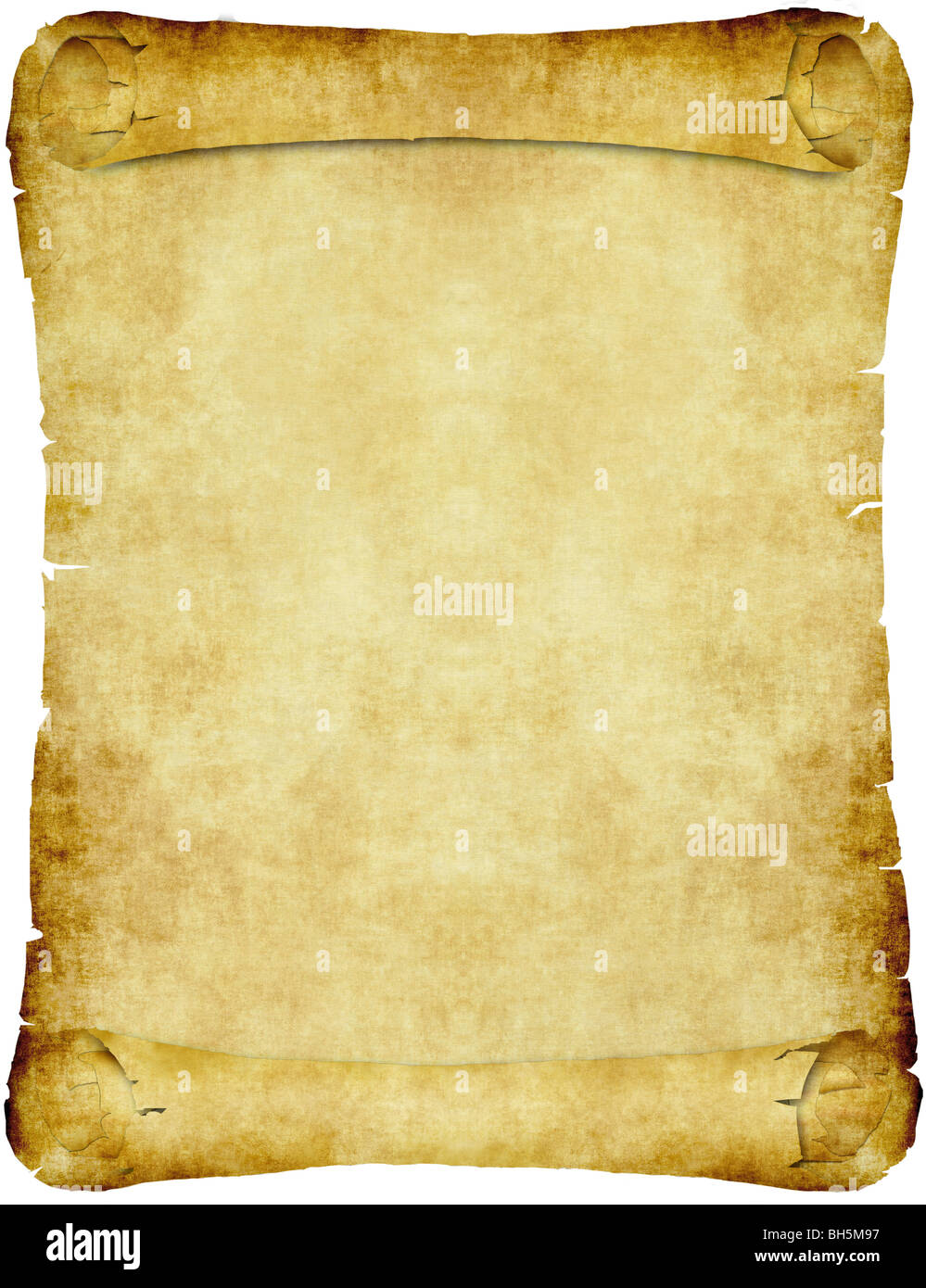 alten Pergament-Blättern Stockfoto
