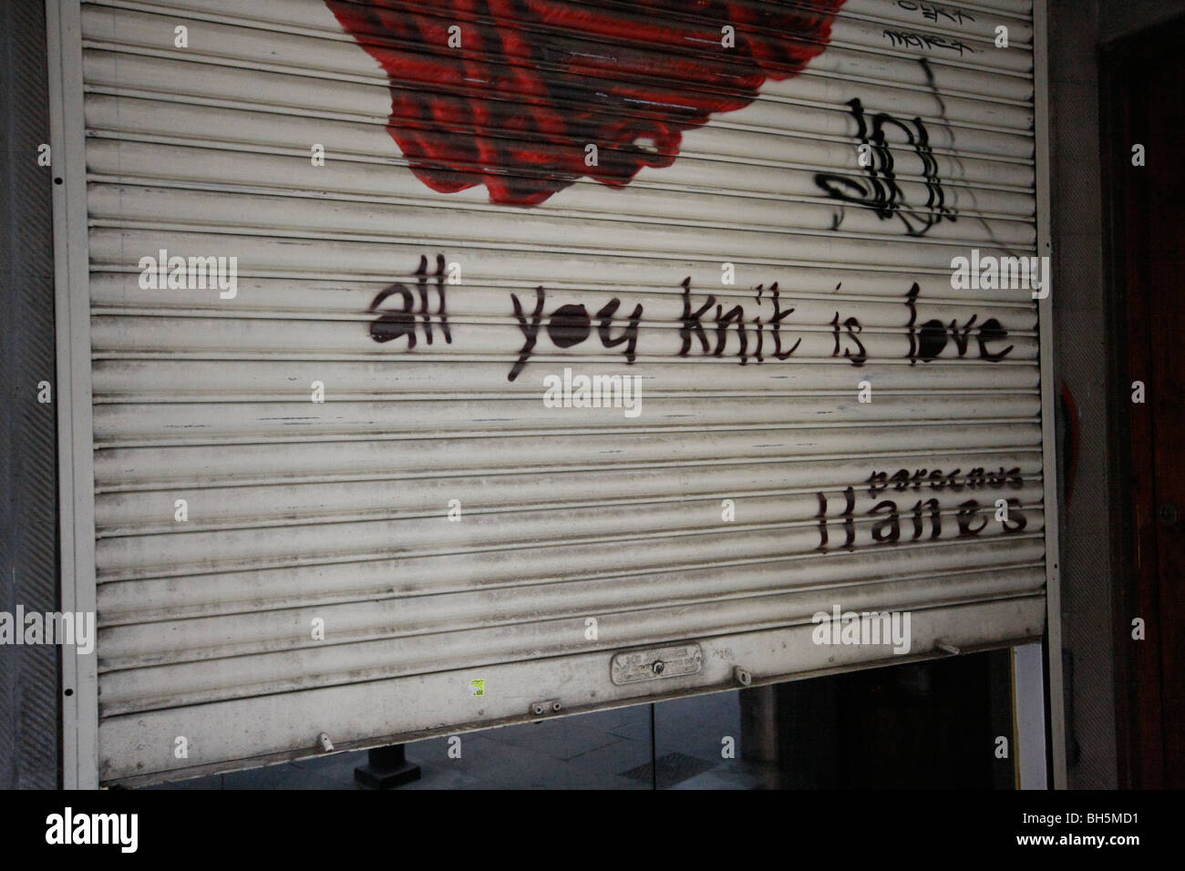 Straße Graffiti in der spanischen Stadt Barcelona Stockfoto