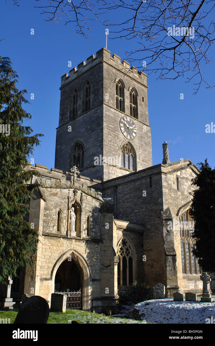 St. Marienkirche in Winter, Thame, Oxfordshire, England, UK Stockfoto