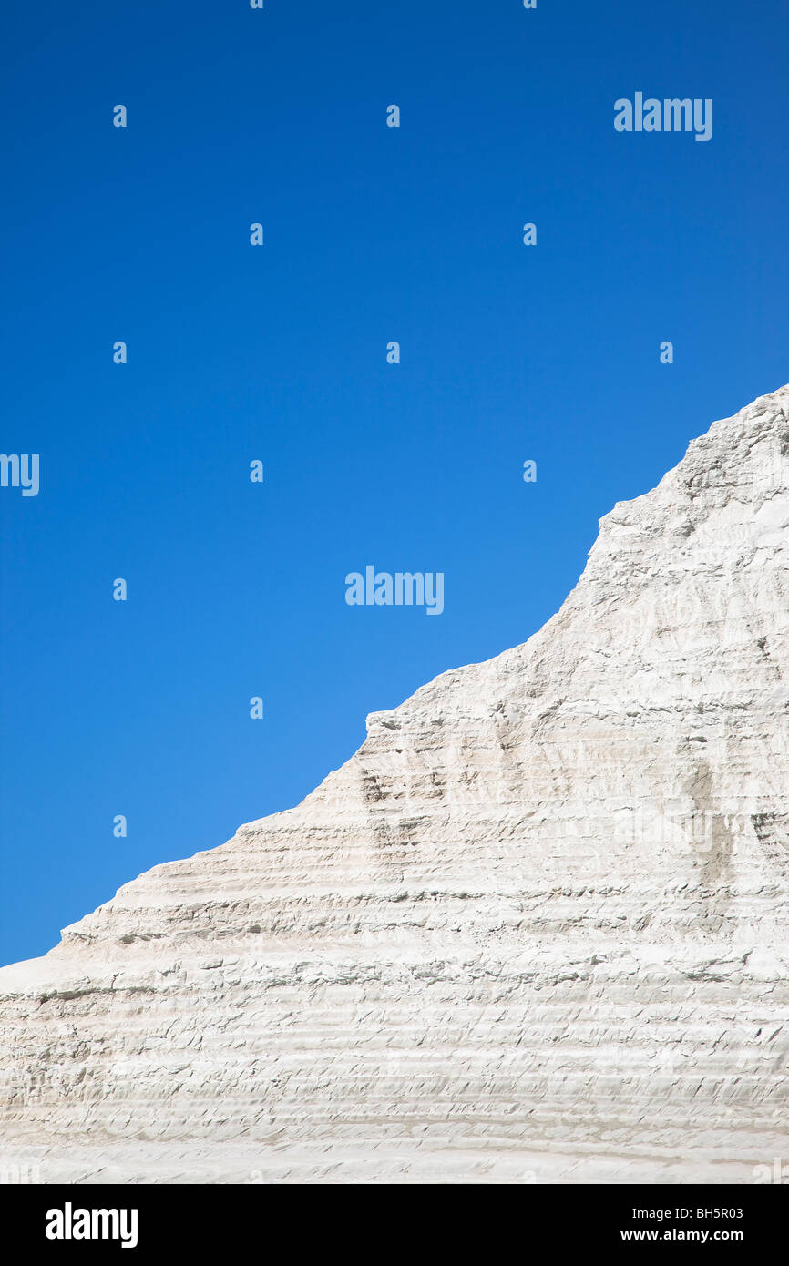 La Scala dei Turchi ist eine Art von Scoglifero Klippe, die über das Meer entlang der Küste von Realmonte in Sizilien erhebt. Stockfoto
