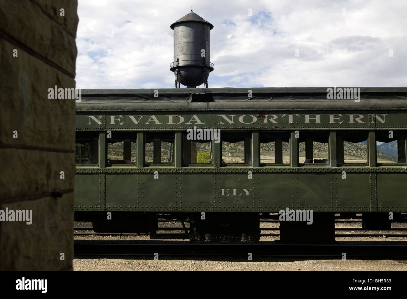 Nevada Northern Railroad-Coach bei Ely Station Nevada USA Stockfoto