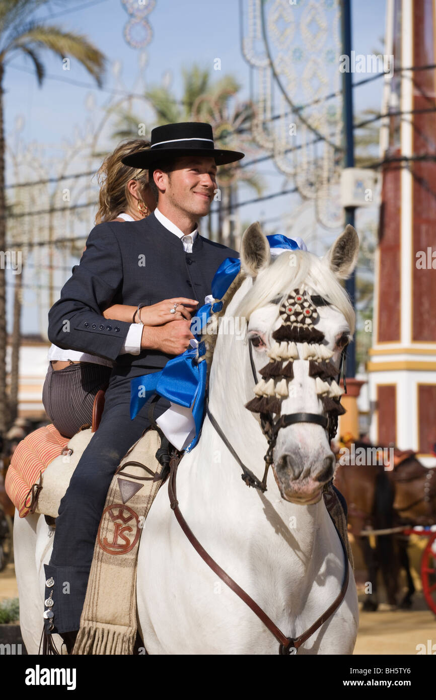 Andalusien Pferd Jerez De La Frontera Spanien Feria Stockfoto