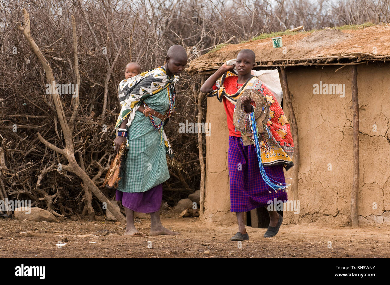 Masai Frauen, Masai Mara, Kenia. Stockfoto