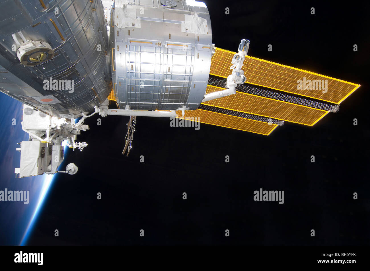 Die japanischen Kibo-Komplex von der internationalen Raumstation ISS. Stockfoto