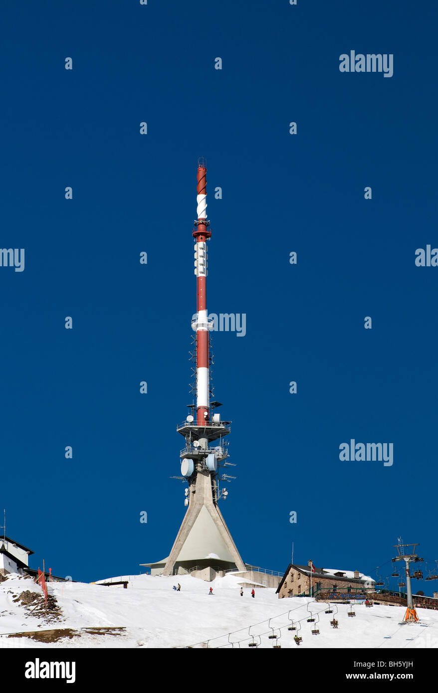 Kommunikation-Mast, Kitzbühel, Österreich Stockfoto