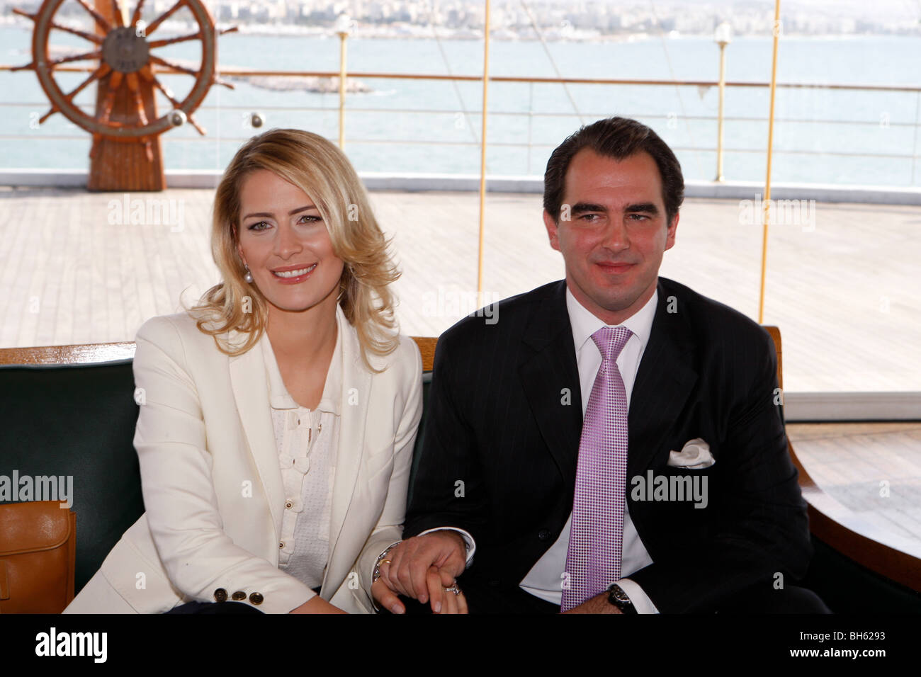 Prinz Nikolaos von Griechenland engagiert Tatiana Blatnik Stockfoto