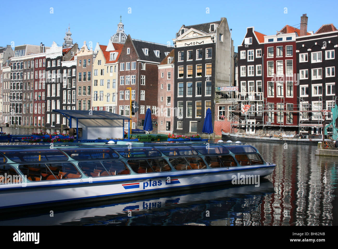 Damrak, Amsterdam, Niederlande Stockfoto