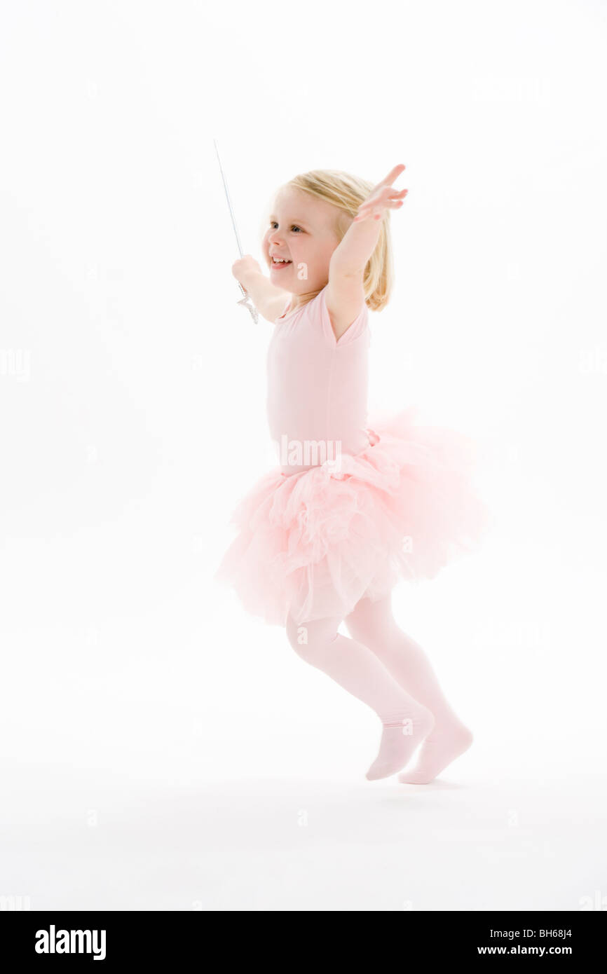 Kleine Ballerina tanzen Stockfoto