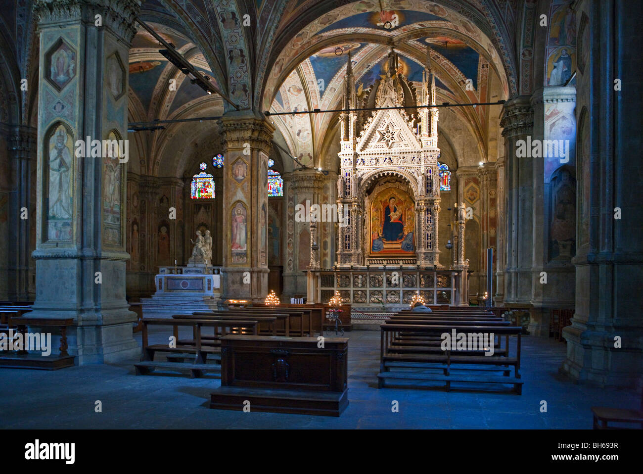 Italien, Toskana, Florenz, das Innere der Kirche Orsanmichele Stockfoto
