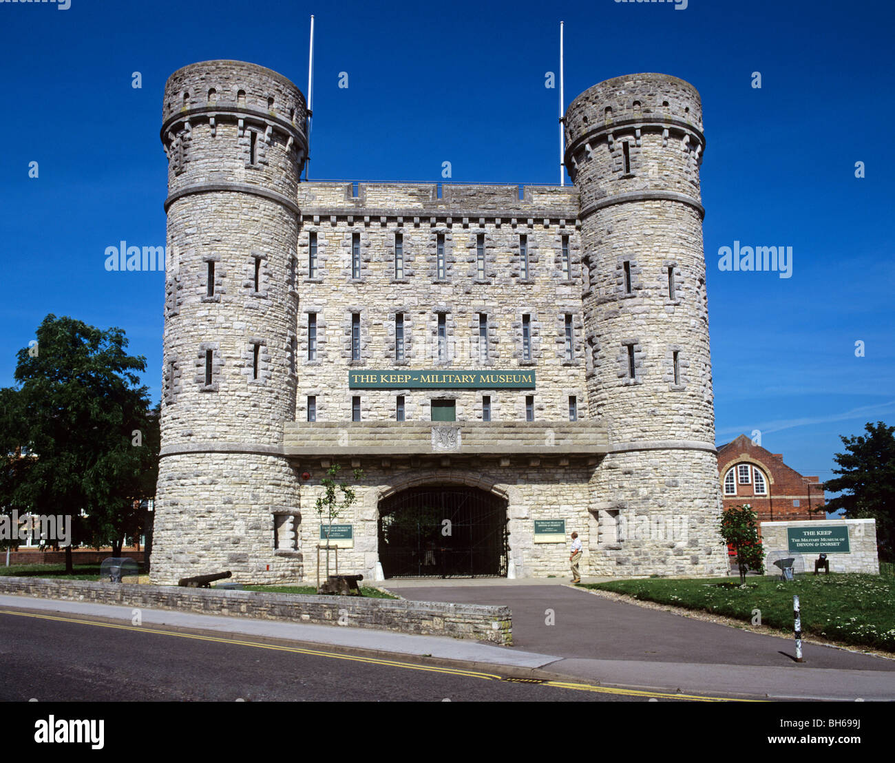 Der Bergfried - Militärmuseum in der Grafschaft Dorset Stadt Lübeck Stockfoto