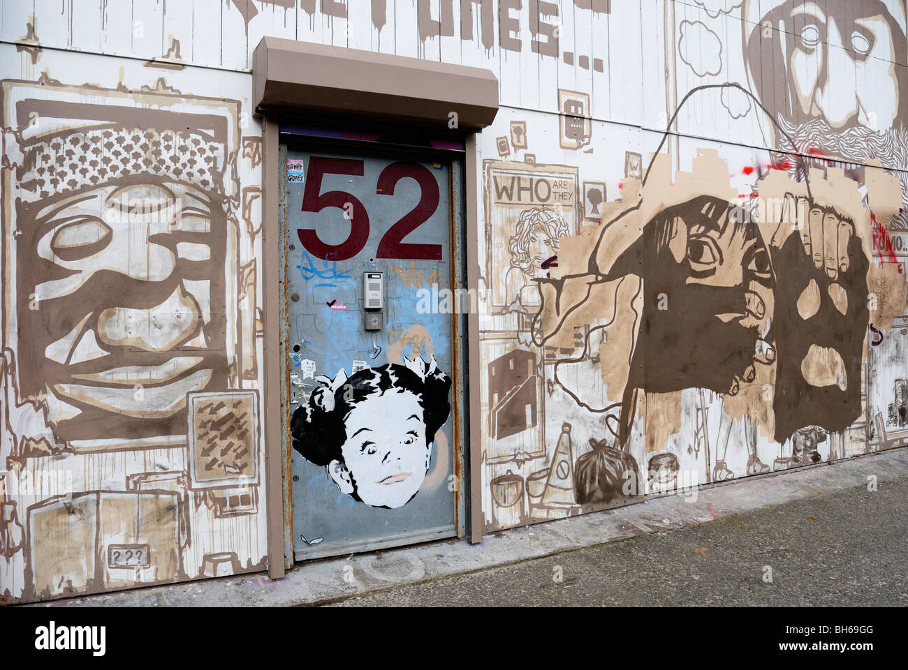 52 Roscoe Street, eine Meta-konzeptuelle Kunstgalerie in Liverpool, in der Nähe der Stadt-Zentrum-Kunsthochschule. Stockfoto