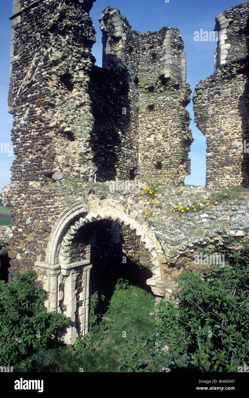 Bawsey Norfolk Ruinen der Kirche, menschenleer englischen mittelalterlichen englischen Dörfer zerstörte East Anglia England UK Turm Dorfkirchen Stockfoto