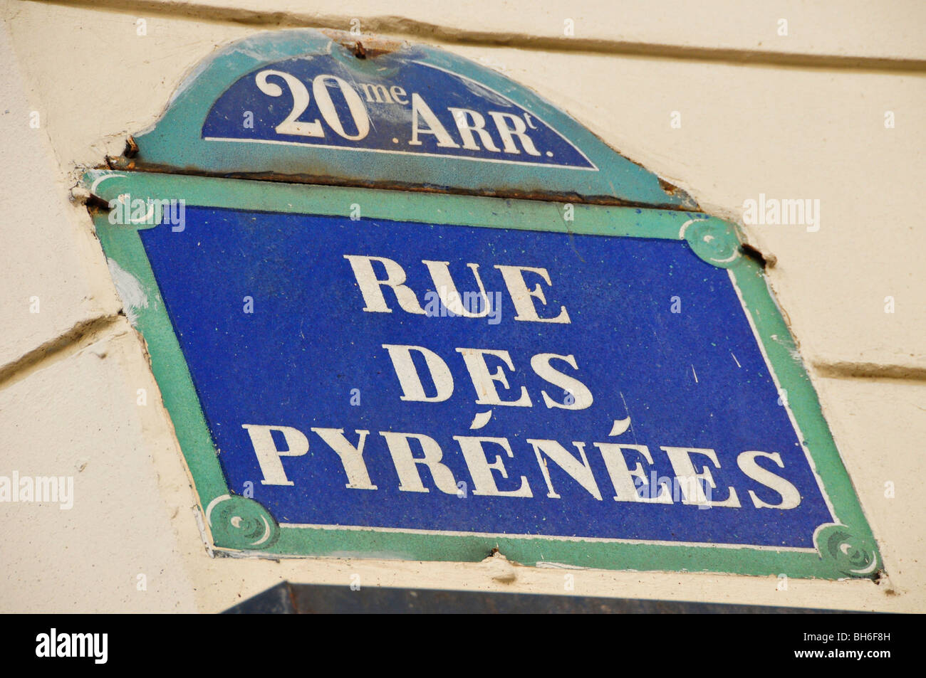 Straßenschild Paris Stockfoto