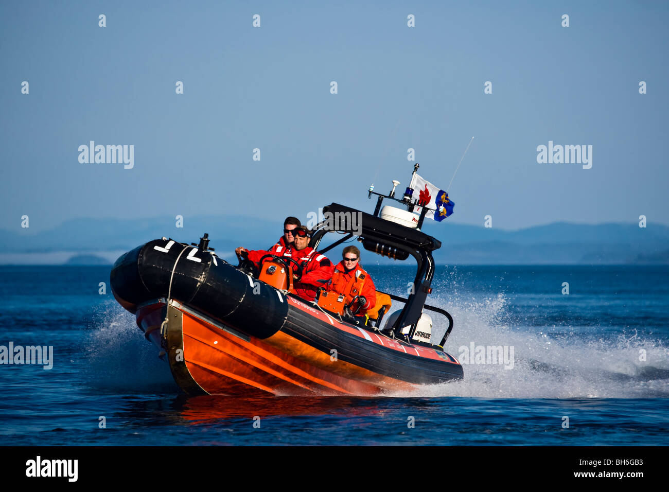 Küstenwache Boot 508, Vancouver Island, British Columbia, Kanada. Stockfoto