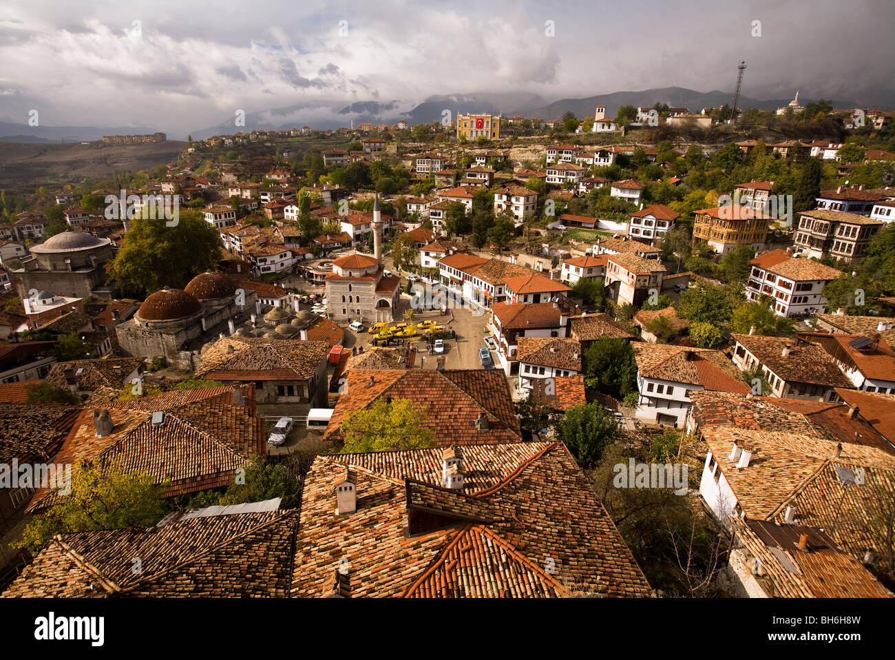 Malerische Aussicht der Stadt Safranbolu Karabuk Türkei Stockfoto