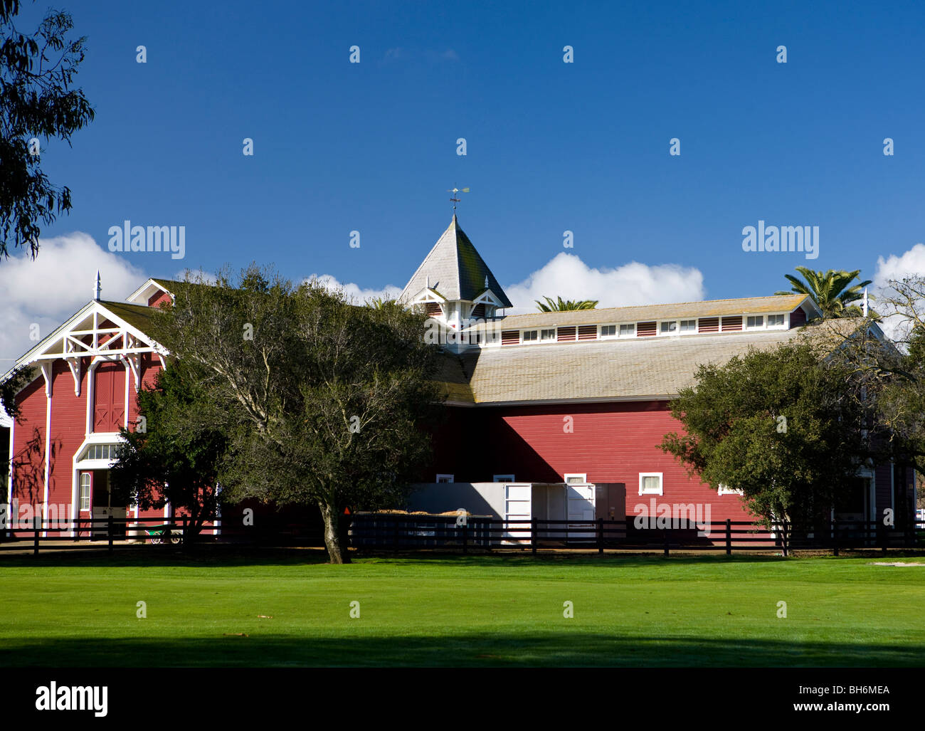 Die rote Scheune, Stanford University, Stanford Kalifornien, Vereinigte Staaten von Amerika. Stockfoto