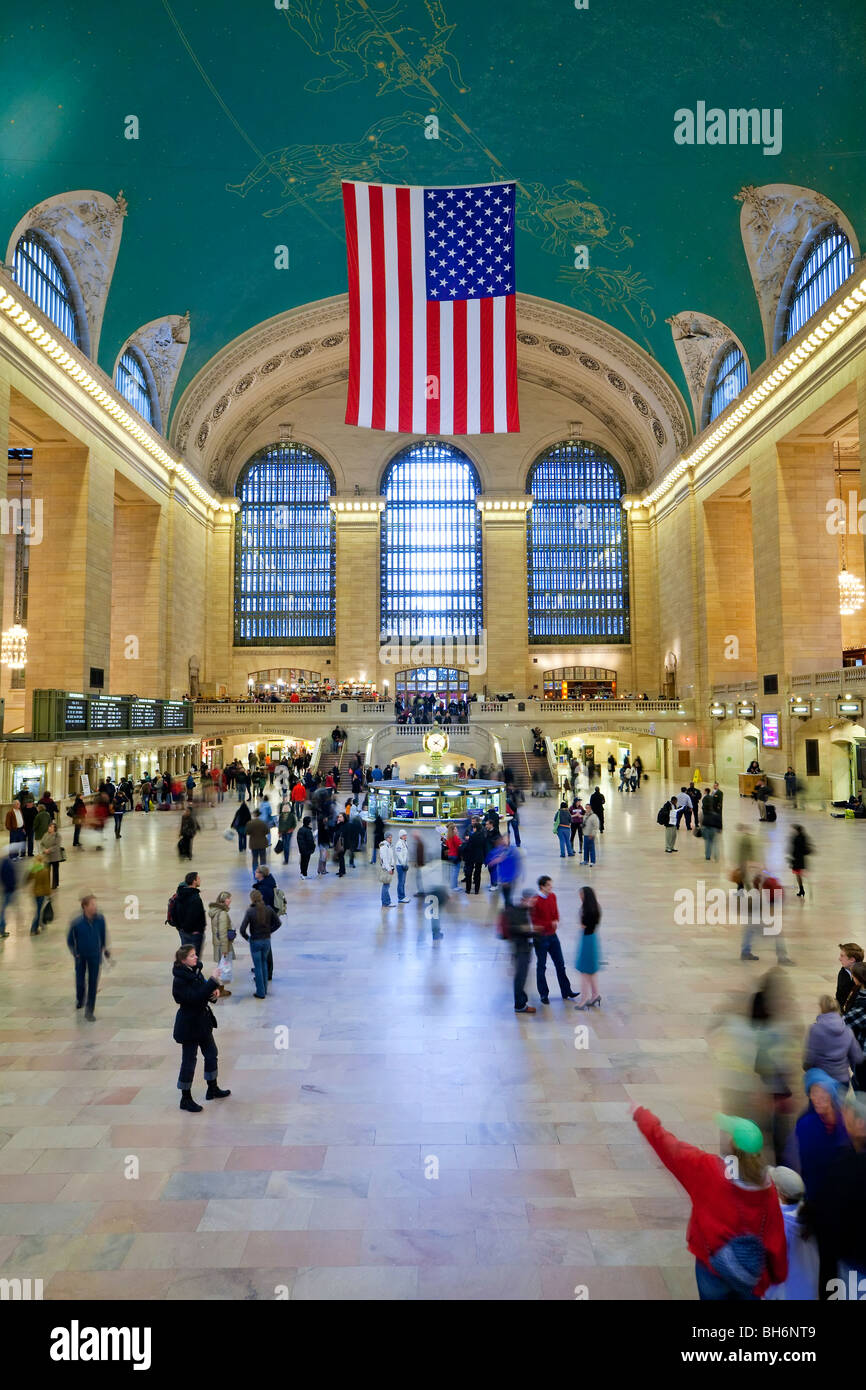USA, New York City, Manhattan, Grand Central Station, Central Station Halle Stockfoto
