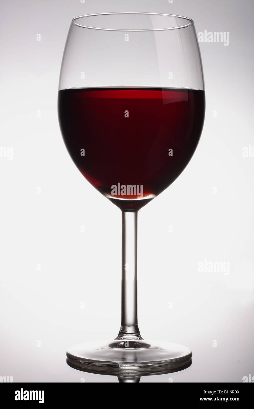 Rotwein Glas Stockfoto