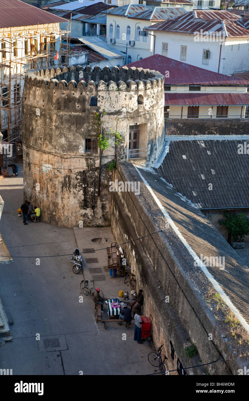 Stone Town, Sansibar, Tansania. Alte arabische Festung. Stockfoto