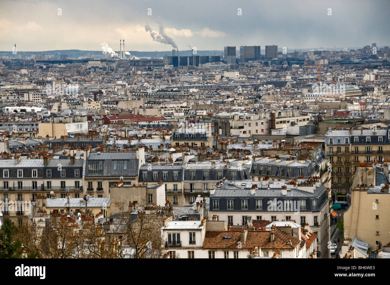 Paris-Stadt-Szene von Montmartre Frankreich Stockfoto