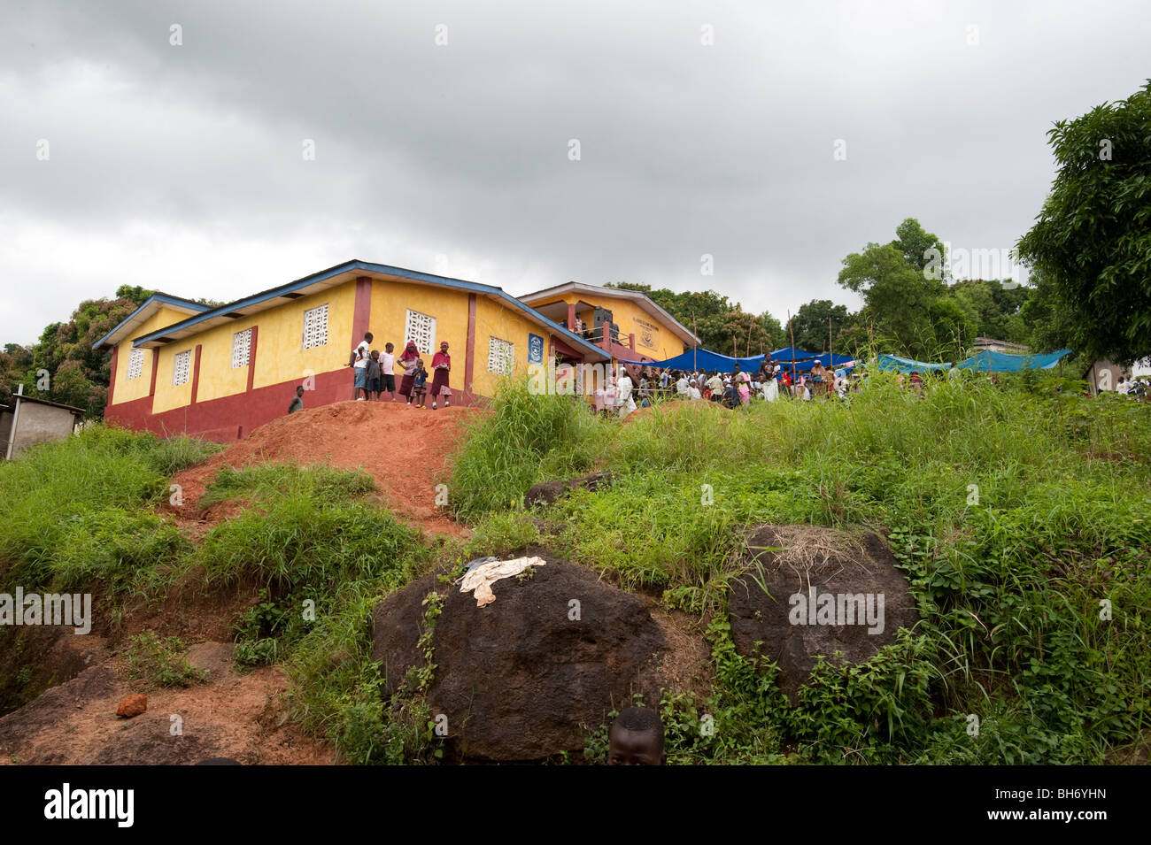 Auf der Suche nach Stadt, Sierra Leone Stockfoto