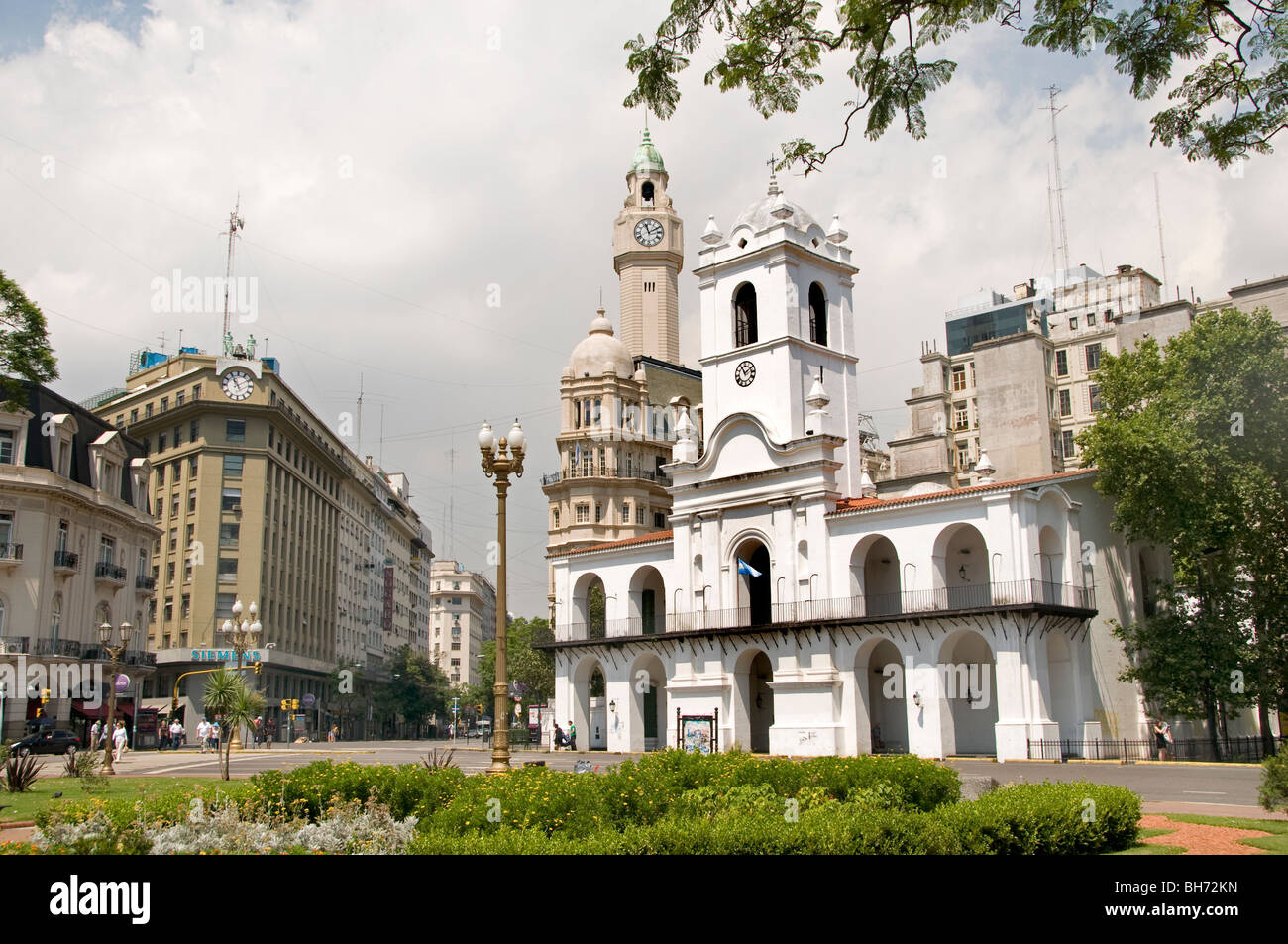 Buenos Aires das Cabildo ehemalige Regierungsgebäude Plaza de Mayo-Argentinien Stockfoto