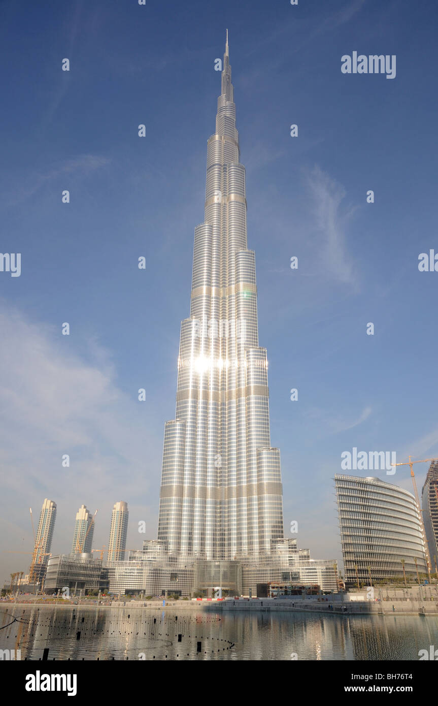 Burj Khalifa - das höchste Wolkenkratzer der Welt. Dubai, Vereinigte Arabische Emirate Stockfoto
