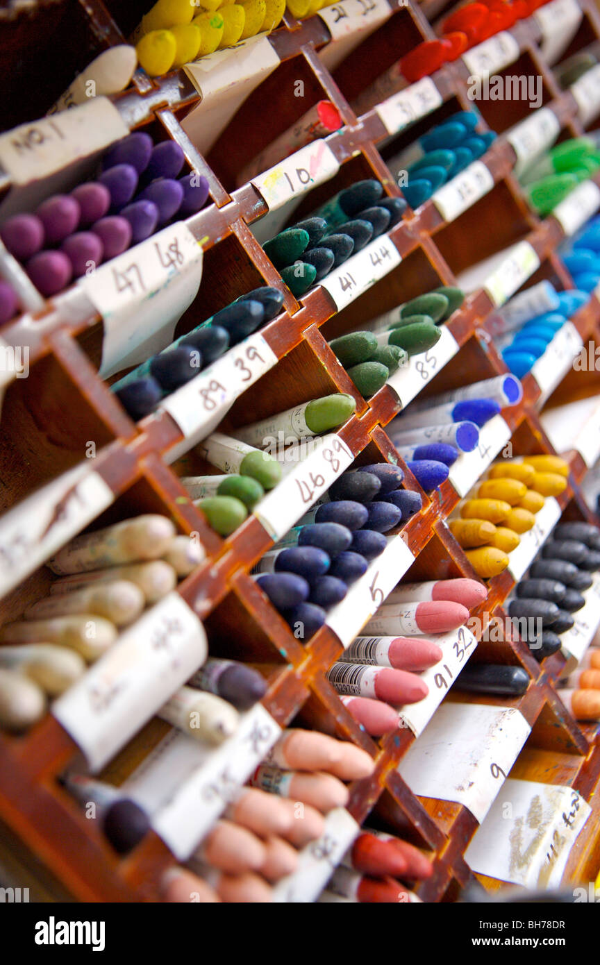 Pastell, Shop, Kunst, Produkte, verkaufen, kaufen, Zeilen, Linie, voll, Farbe, malen, Stockfoto