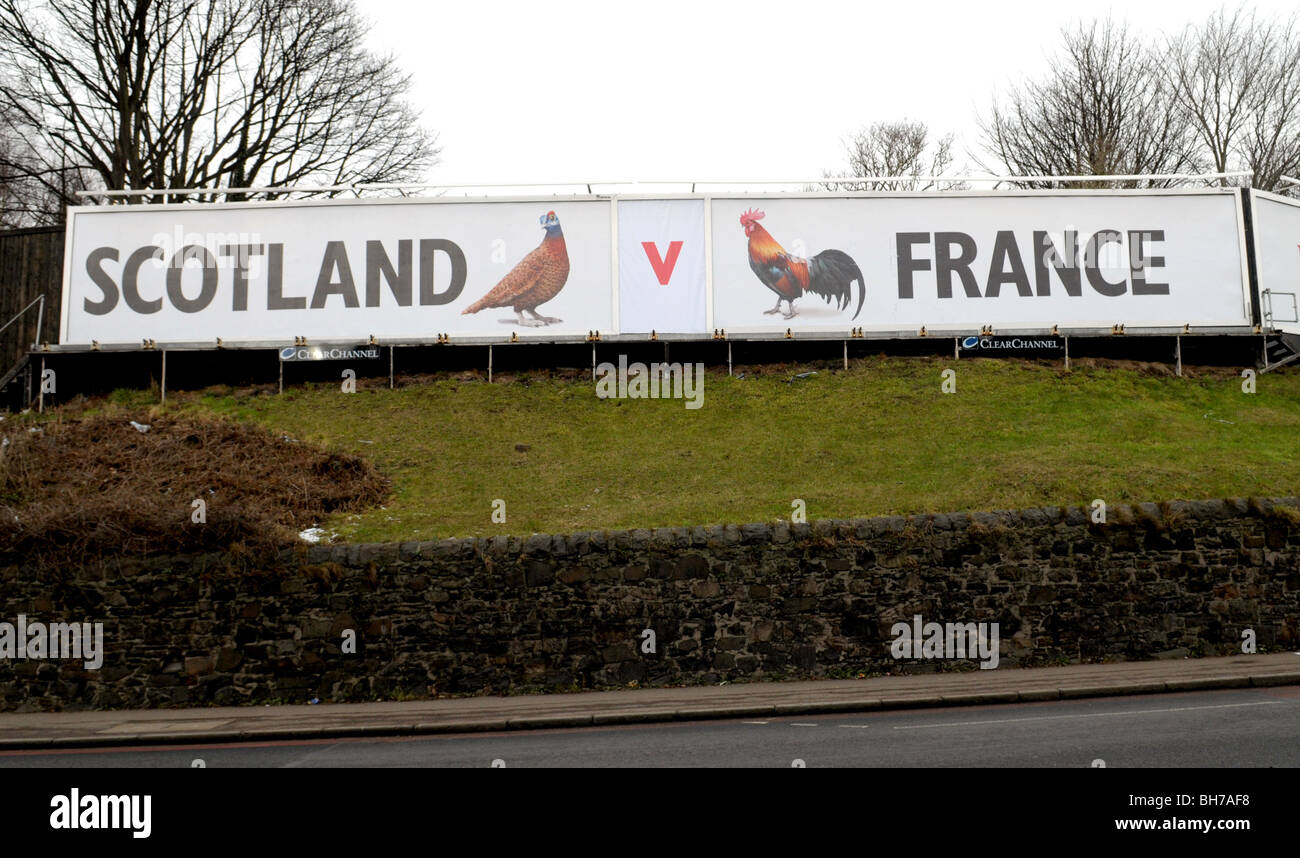 Eine Six Nations Rugby-Werbung. Stockfoto