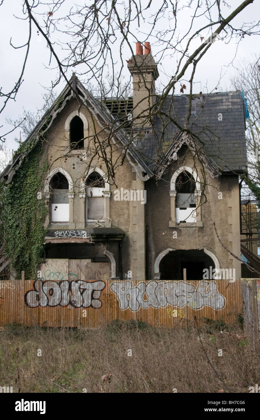 Das Haus aus Beton in Herrschaft Lane, East Dulwich, London.   WEITERE DETAILS IN DER BESCHREIBUNG. Stockfoto