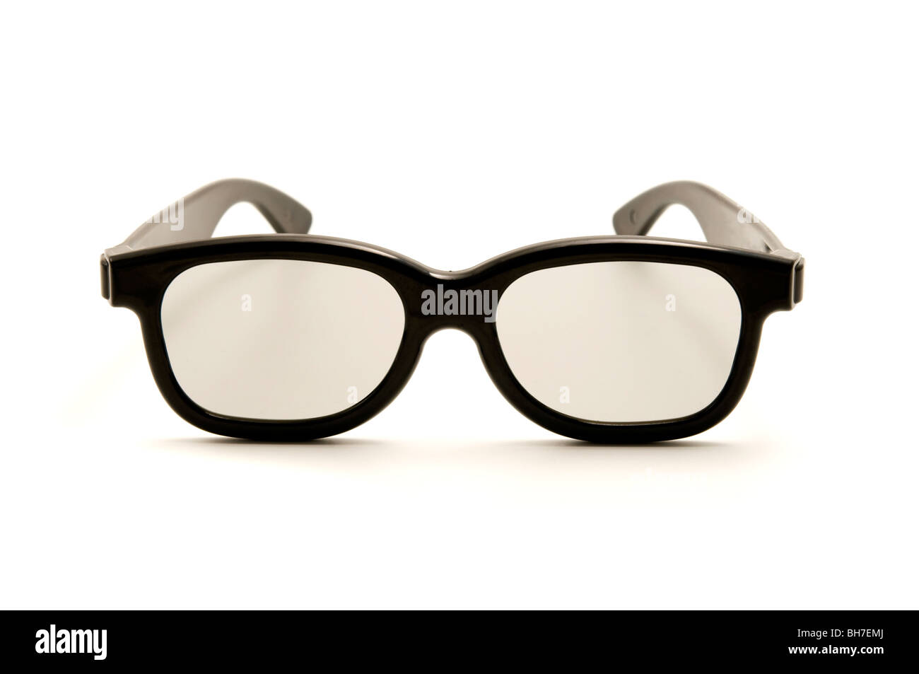 Polarisierte 3D-Brille auf weißem Hintergrund Stockfoto