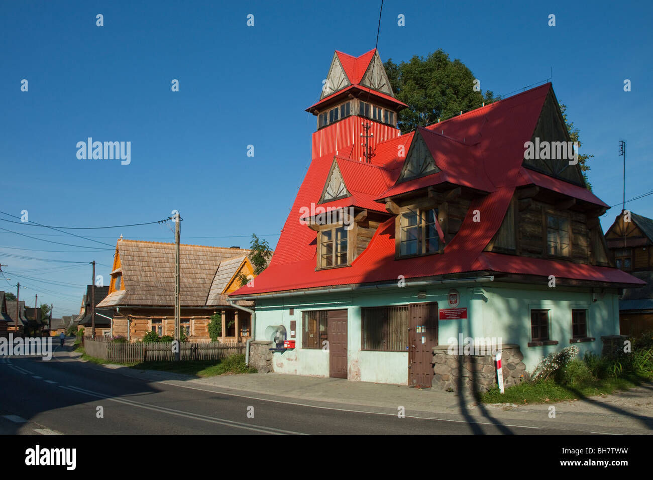 Malerisches Dorf Chocholow mit alten hölzernen Häuser, Tatra Mt, Polen Stockfoto