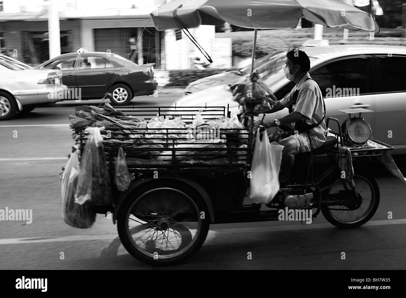 Mobile Straße Verkäufer Bangkok Thailand Stockfoto