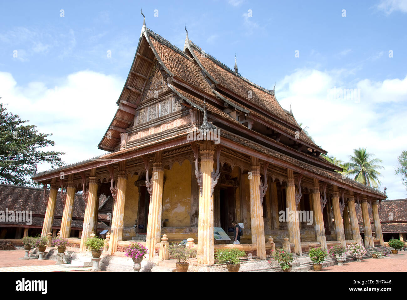 Wat Sisaket, Vientiane, Laos. Die älteste Wat in Vientiane aus dem Jahre 1818, als der einzige nicht verbrannt durch die Siamesen im Jahre 1828 Stockfoto