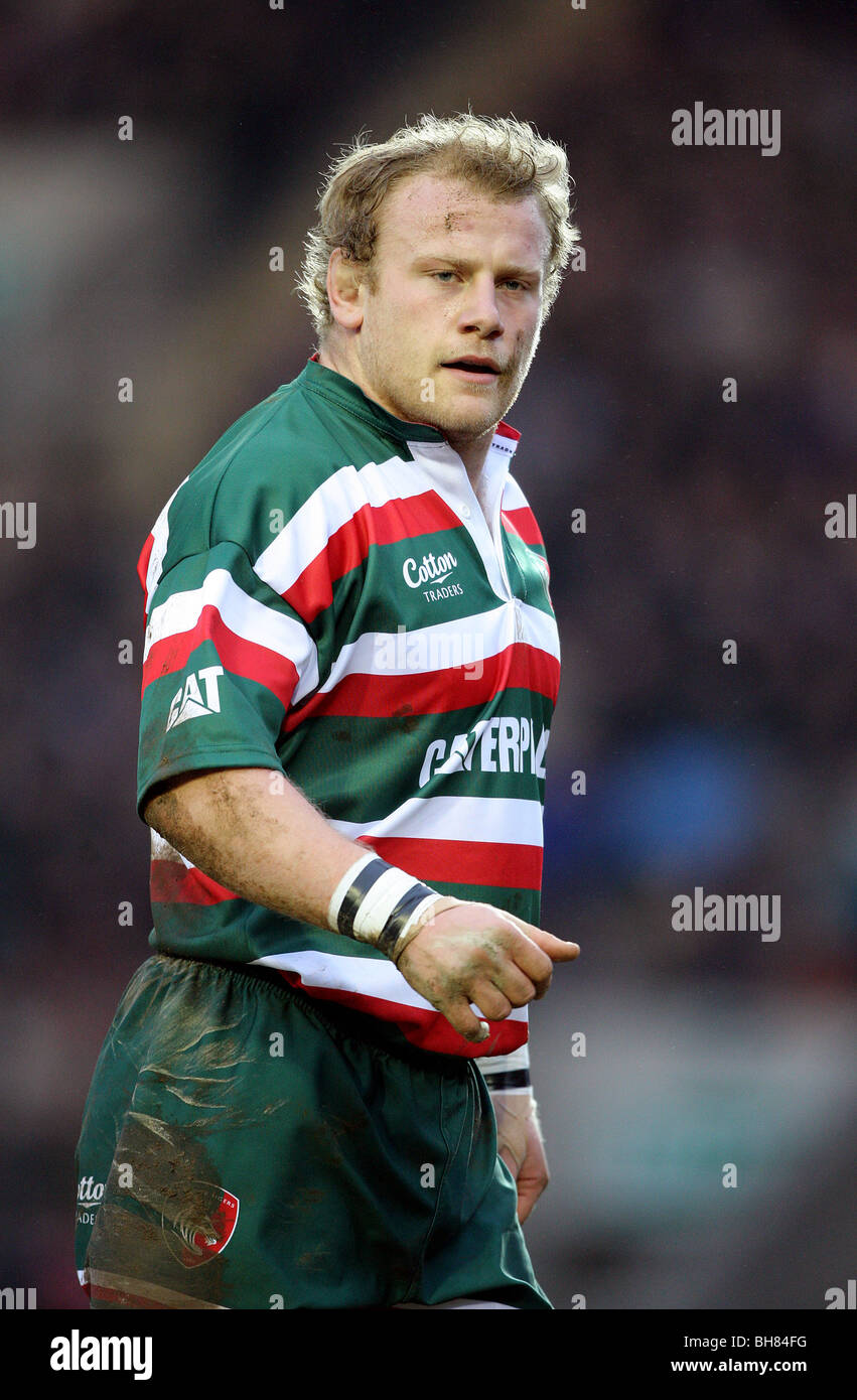 DAN COLE LEICESTER TIGERS RU WELFORD ROAD LEICESTER ENGLAND 16.01.2010 Stockfoto