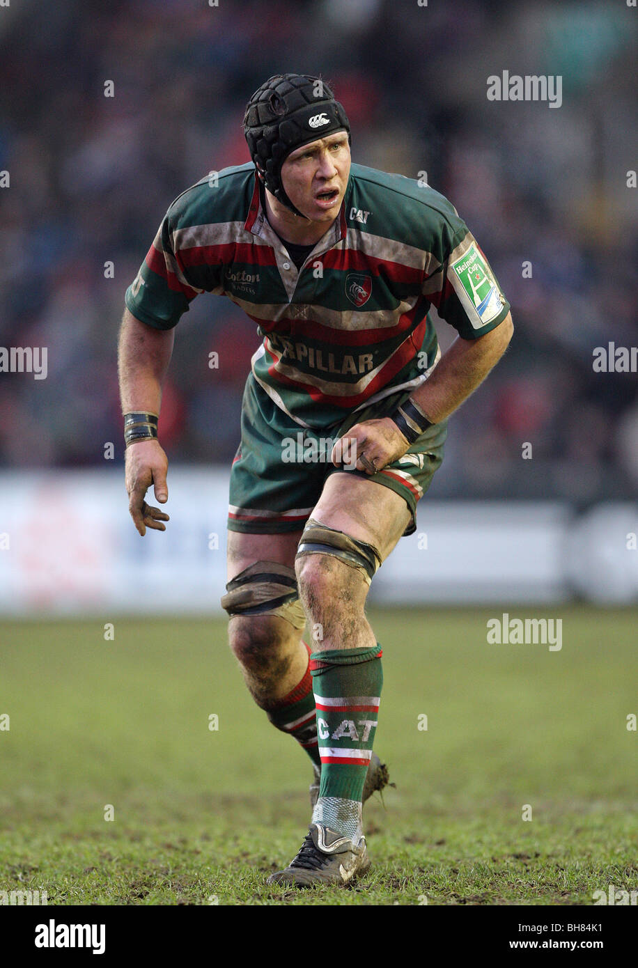 BEN WALD LEICESTER TIGERS RU WELFORD ROAD LEICESTER ENGLAND 16.01.2010 Stockfoto