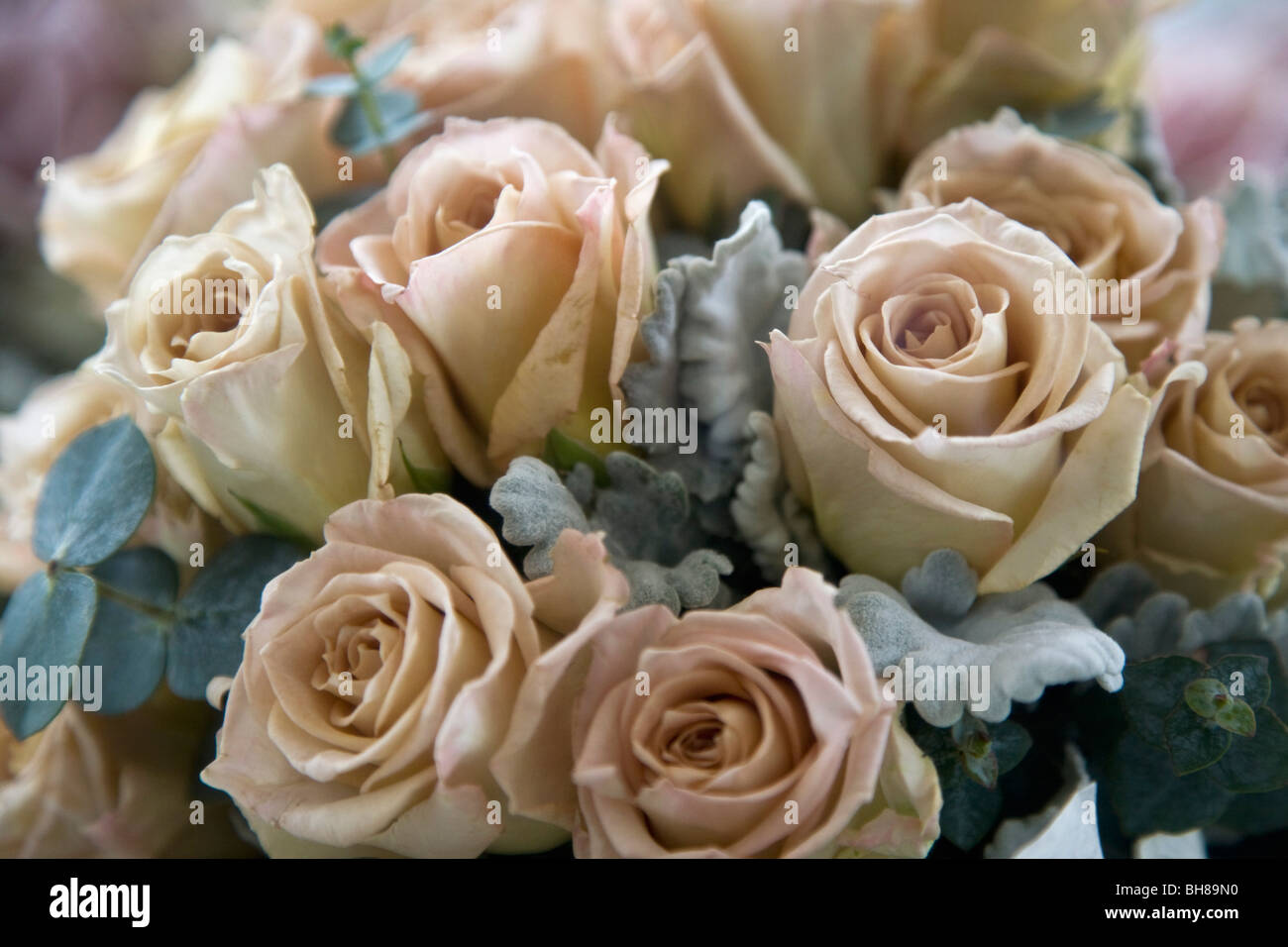 Detail von einem Blumenstrauß Stockfoto