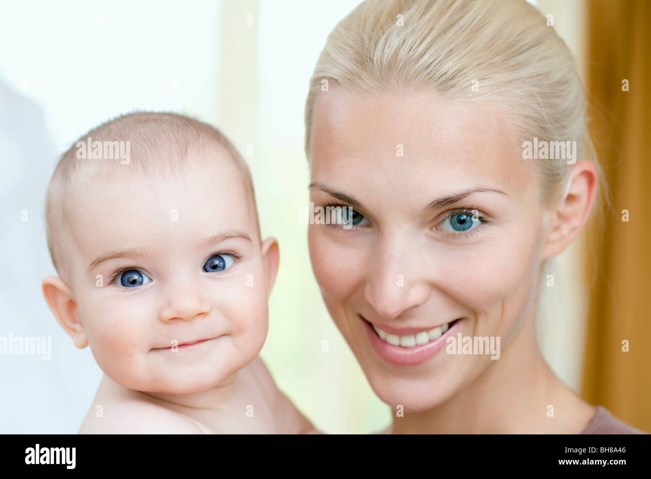 Eine Frau und ihr baby Stockfoto