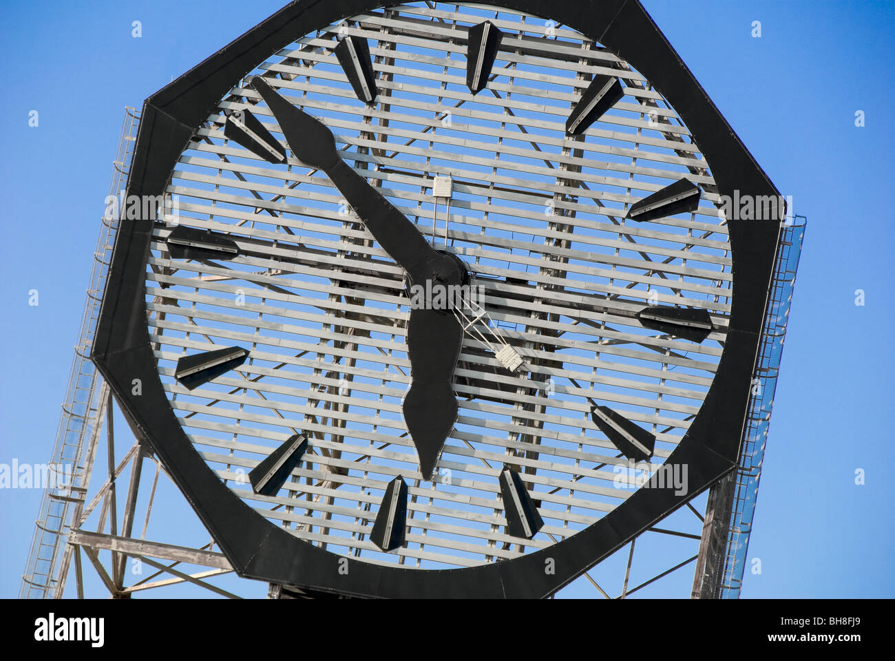 Colgate Clock, die achteckige Uhr in Jeffersonville, Indiana Stockfoto