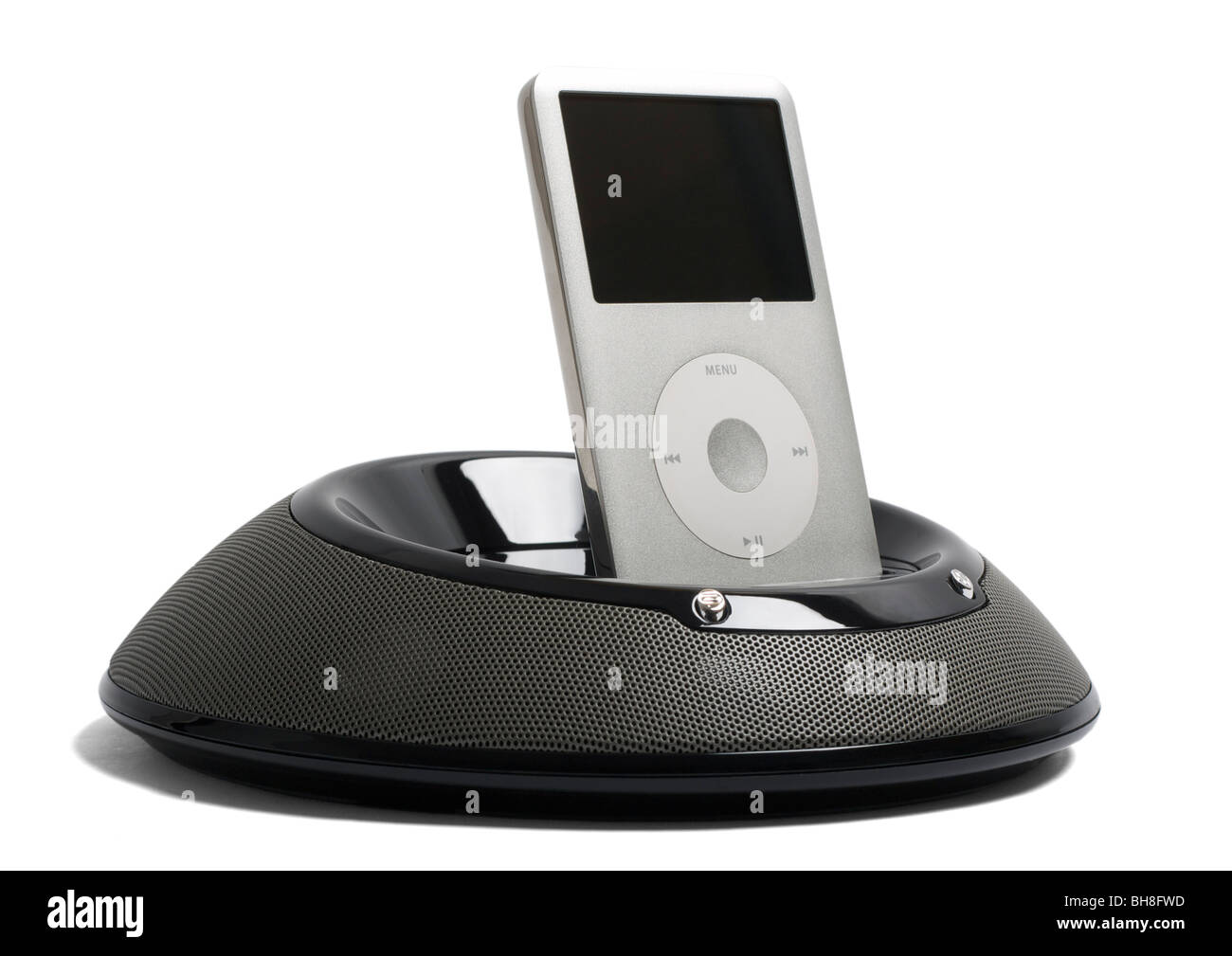 iPod Lautsprecher dock auf weißem Hintergrund Stockfotografie - Alamy