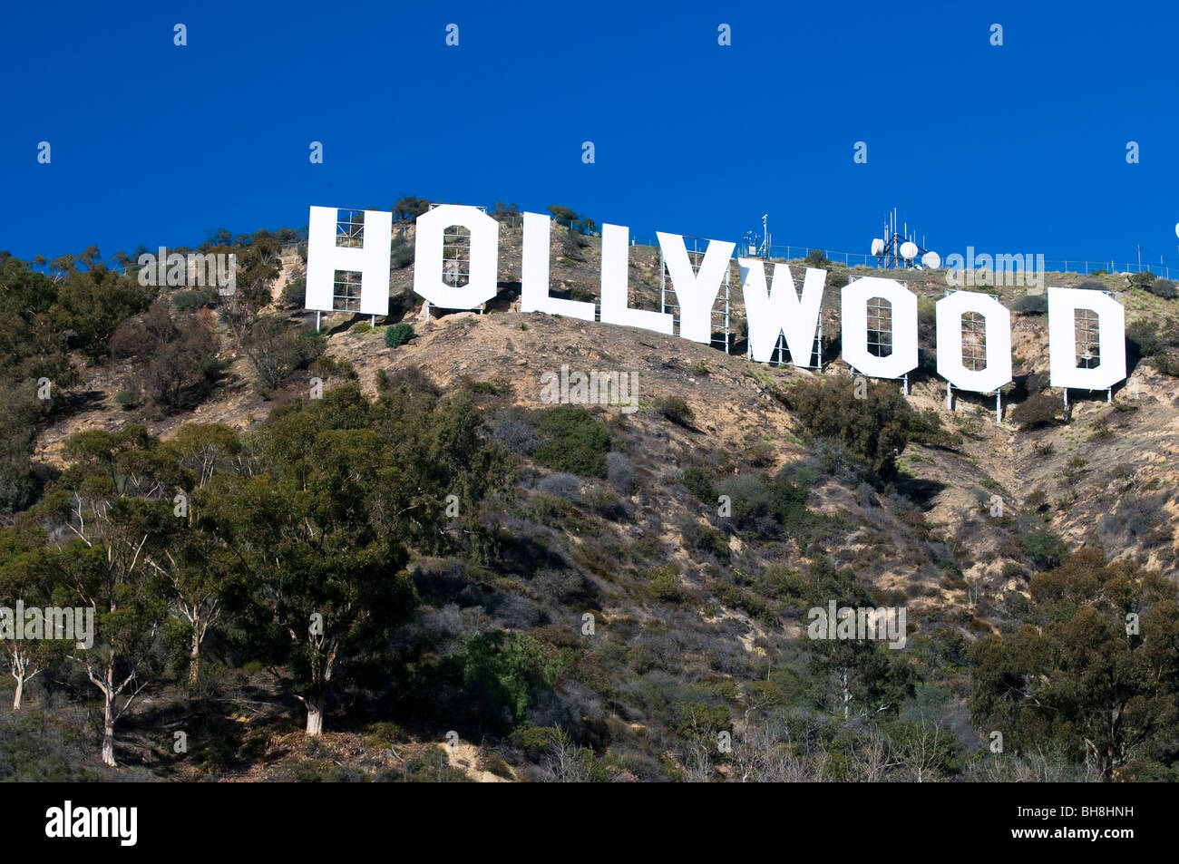 Die weißen Hollywood-Schriftzug, Los Angeles, Kalifornien, USA Stockfoto
