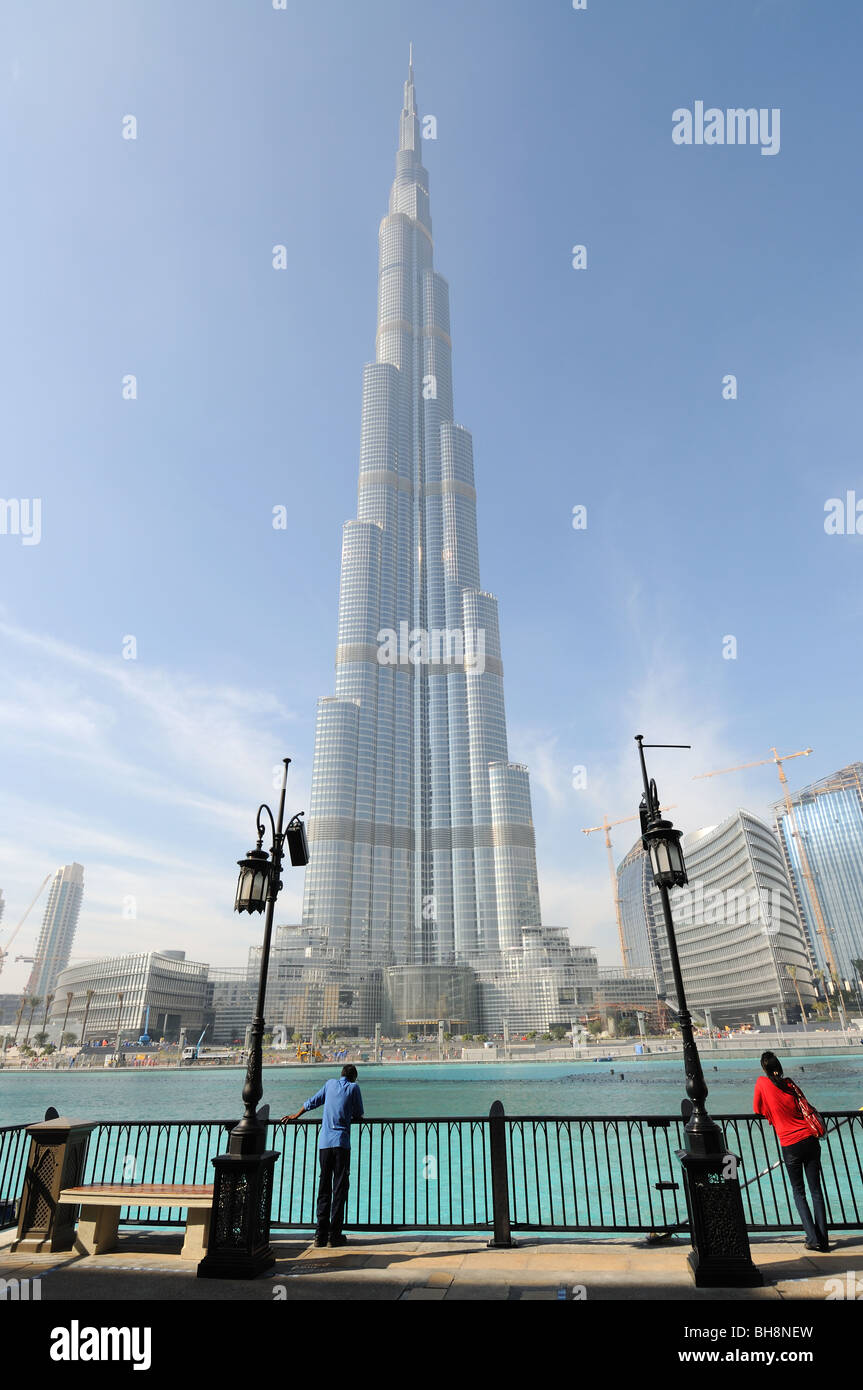 Höchsten Wolkenkratzer der Welt - Burj Khalifa, Dubai, Vereinigte Arabische Emirate Stockfoto