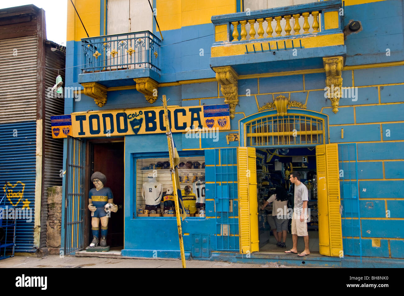 Diego Maradonna Fußball Buenos Aires Argentinien Bombonera Stadium Stockfoto