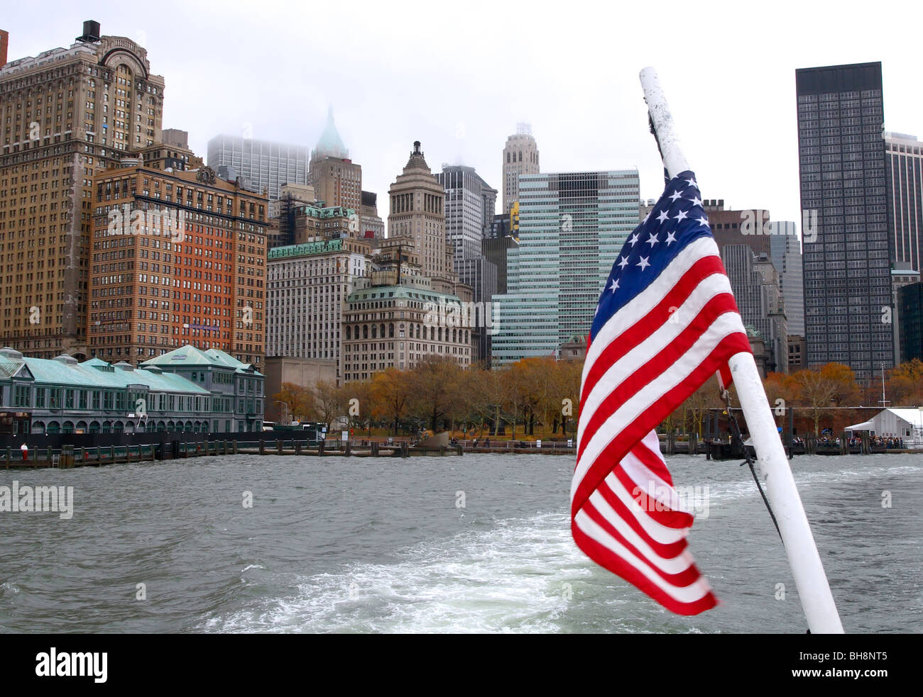 Ansicht des Geschäftsviertels von Lower Manhattan, NYC Stockfoto
