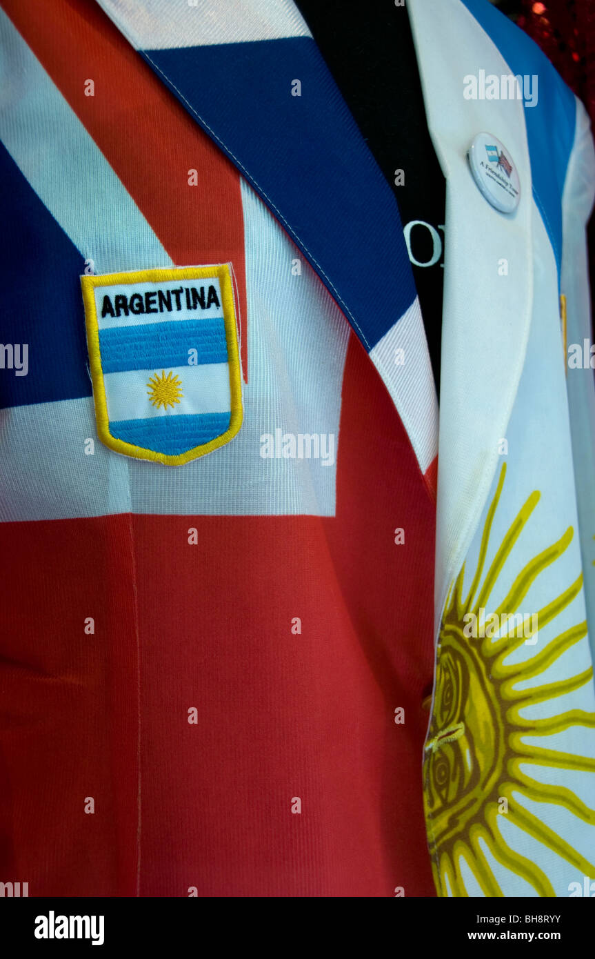 Flagge der Stadt Buenos Aires Argentinien unterzeichnen Stockfoto