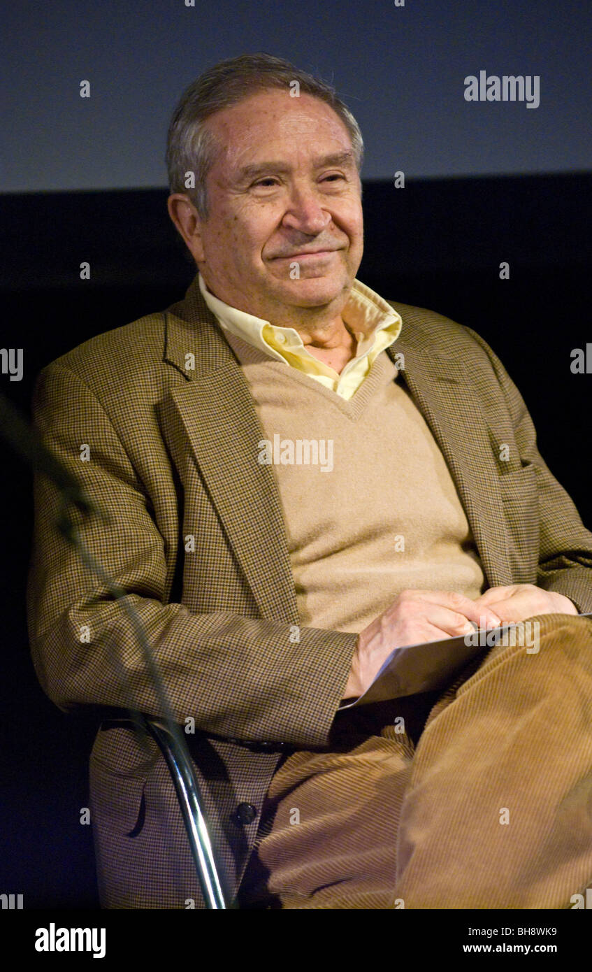 Homero Aridjis, Dichter, Leiter der Gruppe von 100 und Mexikos Botschafterin bei der UNESCO in einer Debatte über Klimawandel Hay Festival 2009 Stockfoto