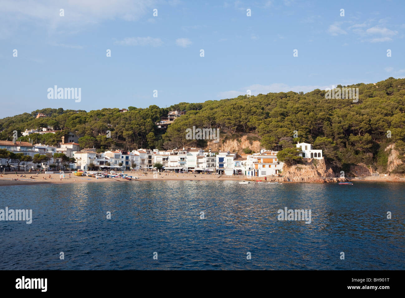 Strand von Tamariu, Costa Brava, Mittelmeer, Spanien Stockfoto