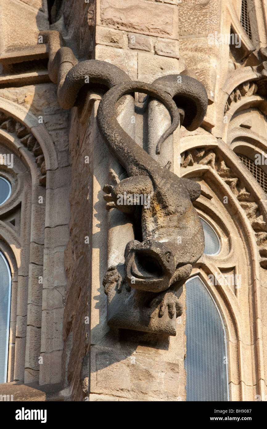 Details zur Kathedrale La Sagrada Familia des Architekten Antoni Gaudi, Barcelona, Katalonien, Spanien Stockfoto