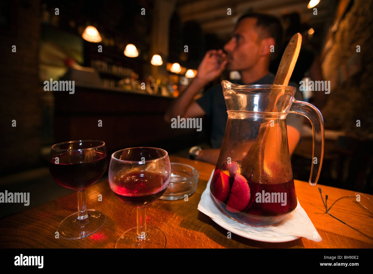 Tapasbar auf La Rambla, Barcelona, Katalonien, Spanien Stockfoto