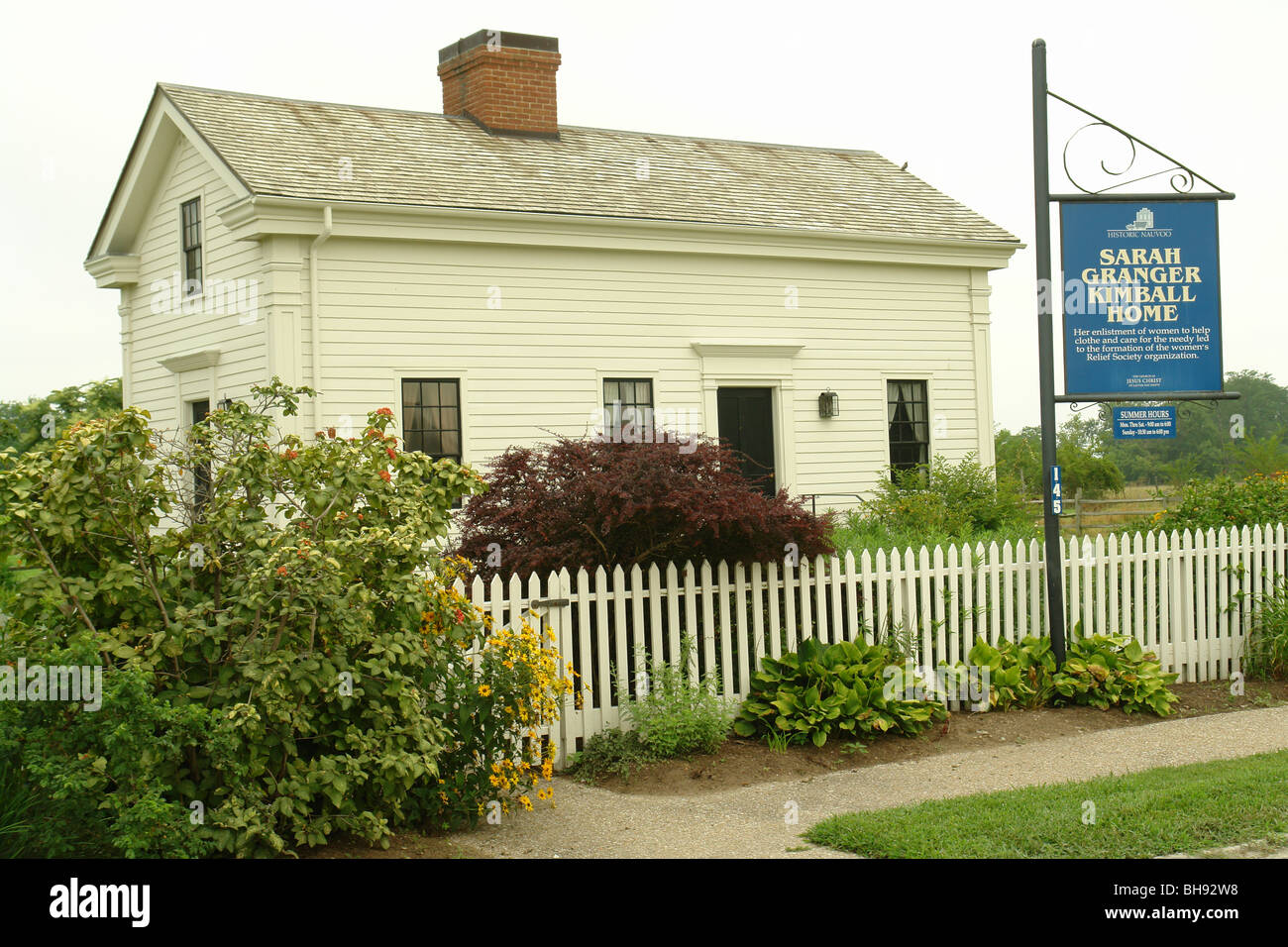 AJD65187, IL in Nauvoo, Illinois, historische Nauvoo, Sarah Granger Kimball Haus Stockfoto